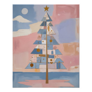 Pôster Geometria de Natal Abstrata