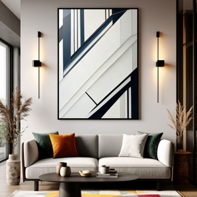 Poster Geometria Diagonal Minimalista (Criador carregado)