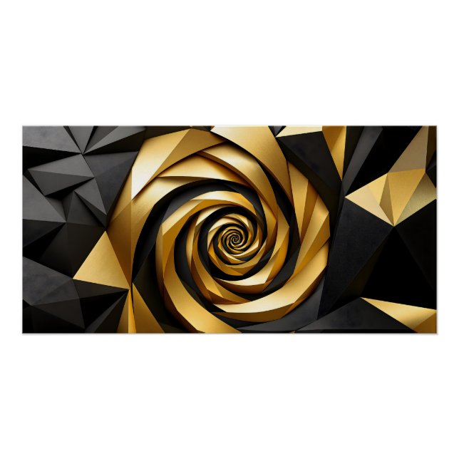 Pôster Geometria Espiral do ouro (Frente)