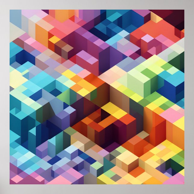 Poster Geometria Isométrica 3 (Frente)