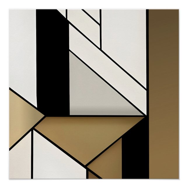 Pôster Geometria Linear (Frente)