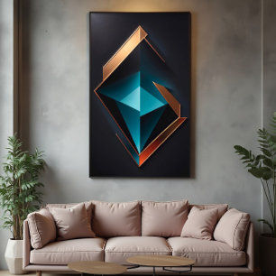 Poster Geometria Luxuosa: O Brilho do Futuro em A