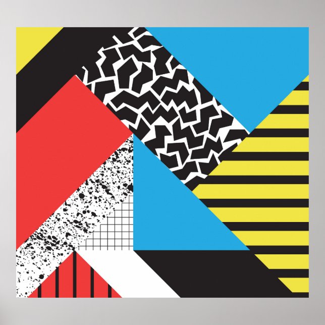 Poster Geometria Moderna: Estilo sem Abstrato (Frente)