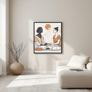 Poster Geometria Orgânica – Fusão Moderna com a Natureza