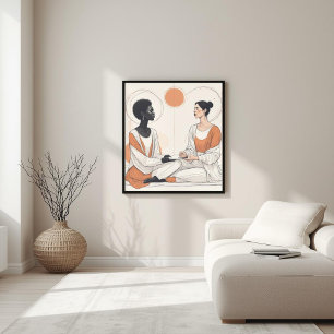Poster Geometria Orgânica – Fusão Moderna com a Natureza 