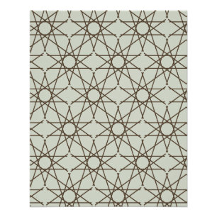 Pôster Geometria Sage Umber
