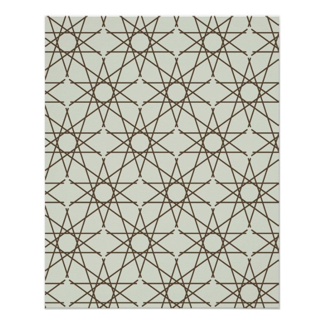 Pôster Geometria Sage Umber (Frente)