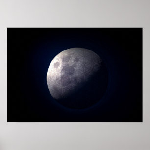 Poster Geometria sagrada - A Flor da Vida em Lua