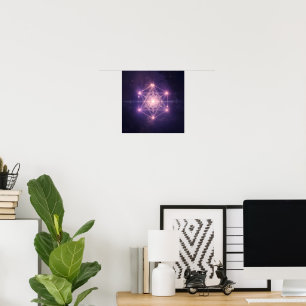 Poster Geometria Sagrada Luminosa Luz Cósmica