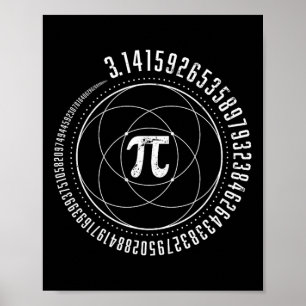 Poster Geometria Sagrada Pi Math Science Stem 3,14 Pi Day