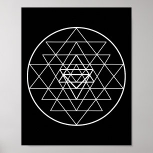 Poster Geometria Sagrada Sri Yantra Meditação Yoga