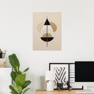 Poster Geometria Simbólica Espiritual em Estilo Mínimo