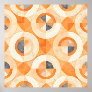 Poster Geometria Terra Desbotada