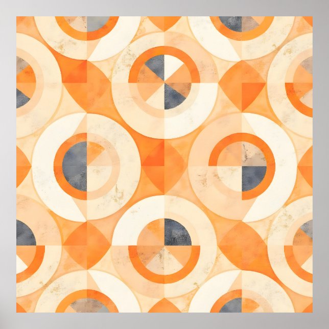 Poster Geometria Terra Desbotada (Frente)