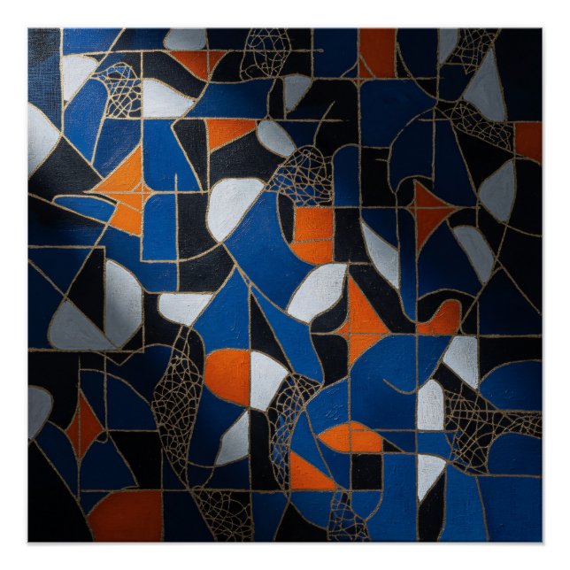 Pôster Geometria Vibrante (Frente)