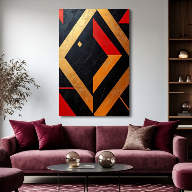 Poster Geometrias flamejantes (Criador carregado)