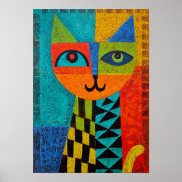 Poster Geometric Cats – Bold, Bright and Playful