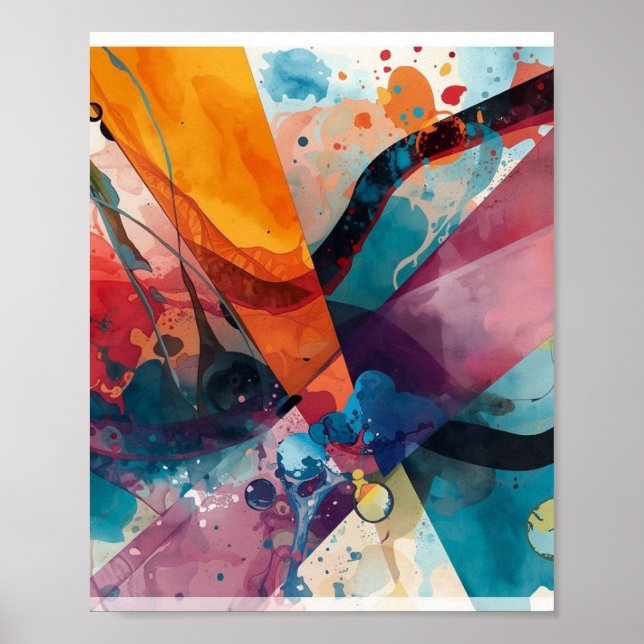 Poster Geometric Fluidity (Frente)