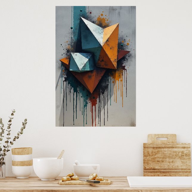 Poster Geometric Graffiti Splash (Cozinha)