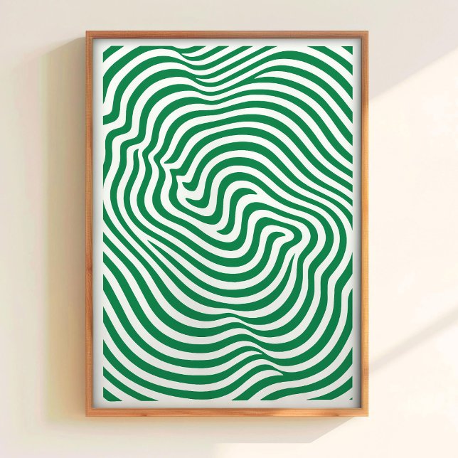 Poster Geometric Green Print Minimalist Line Art Printabl (Criador carregado)