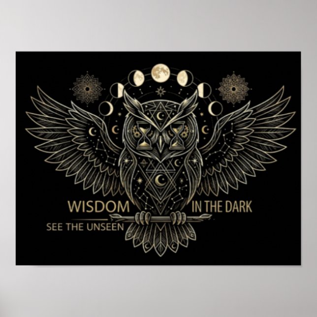 Poster Geometric Night Owl  (Frente)
