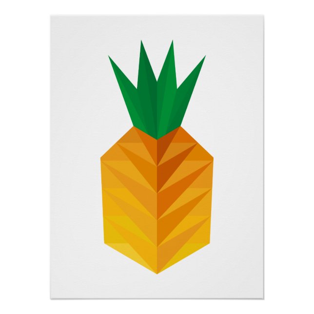 Pôster Geometric Pineapple (Frente)