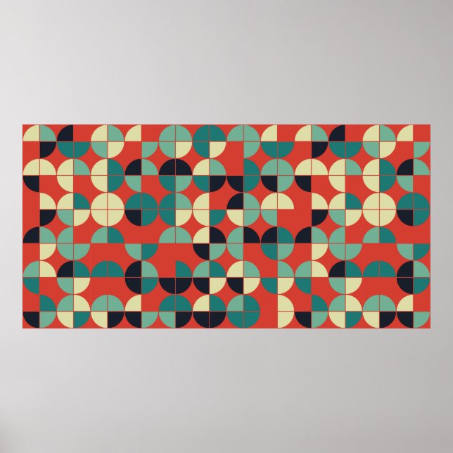 Poster geometric seamless pattern design (Frente)