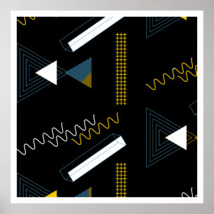 Poster Geometric Shapes Artistic Composition