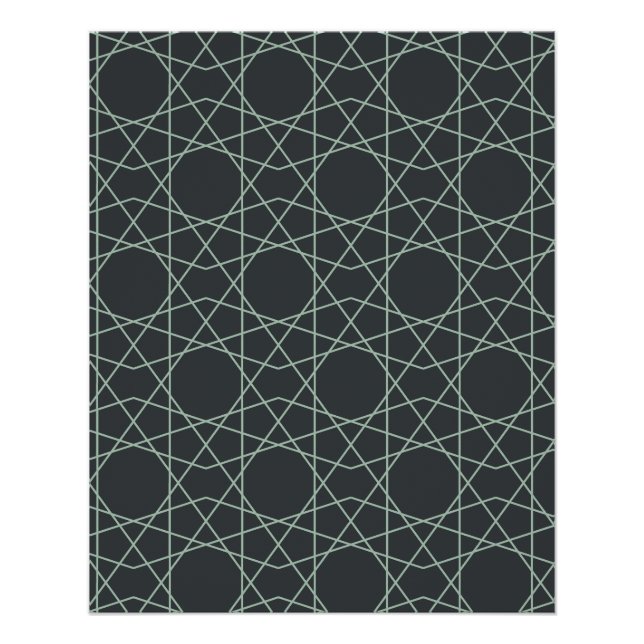 Pôster Geométrica de Celadon Xisto (Frente)