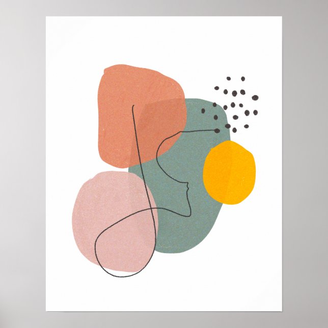 Poster Geometrical,abstract,minimal,modern,pastel, (Frente)