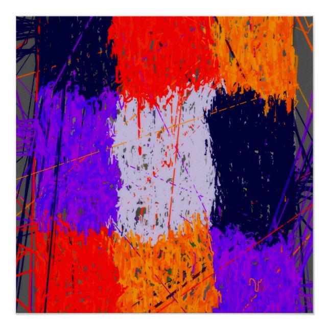 Pôster Geométrico Abstrato (Frente)