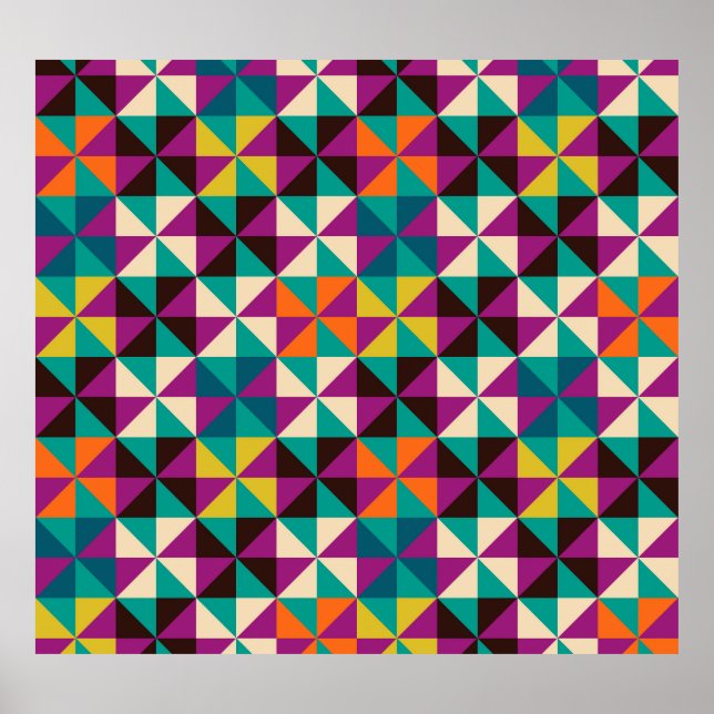 Poster Geométrico, Design de padrão moderno. (Frente)