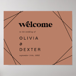 Poster Geométrico Moderno | Boas-vindas ao Casamento de C