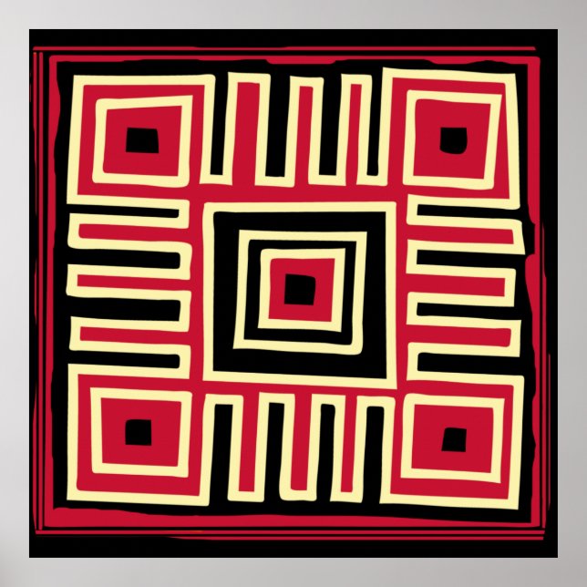 Poster geométrico moderno da abstrato (Frente)