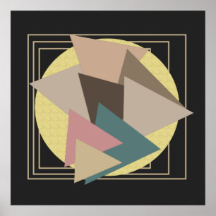 Poster geométrico moderno da abstrato