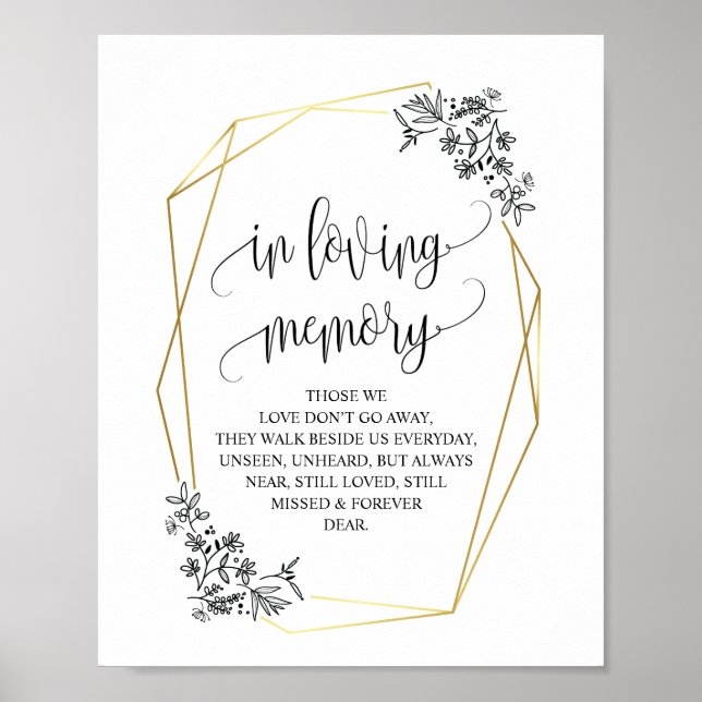 Poster Geométrico moderno em sinais memoriais amorosos (Frente)