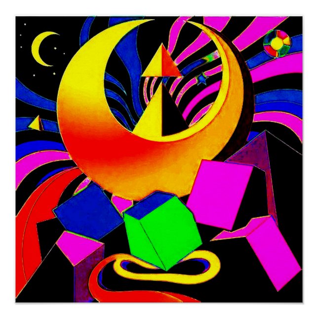Pôster Geometrika Psychedelika 1 (Frente)