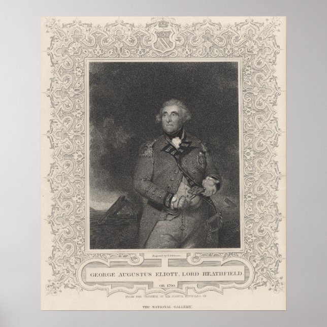 Pôster George Augustus Eliott, 1rua Baron Heathfield (Frente)