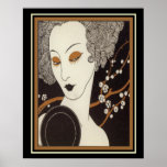 Pôster George Barbier Art Deco "Girl With Mirror" 16 x 20<br><div class="desc">Belo impressão de Arte Deco por um dos mestrados excelentes - George Barbier - 16 x20</div>