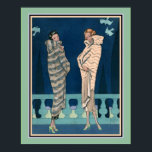 Poster George Barbier Art Deco Moda Francesa<br><div class="desc">1924,  Art Deco,  Impressão da Moda de Paris por George Barbier 16x20 mostrado aqui. Disponível em outros tamanhos e em outros produtos.</div>