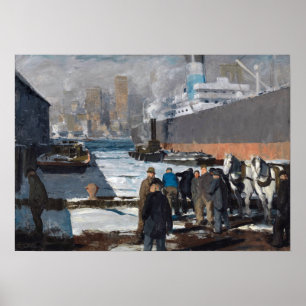 Poster George Bellows Men das Docks