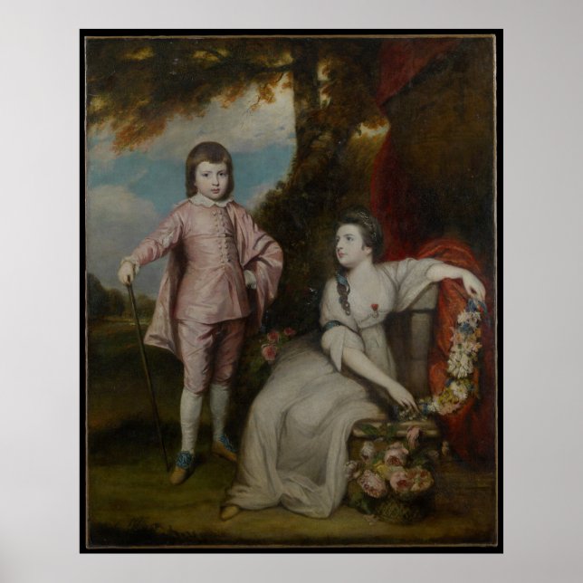 Poster George Capel, Viscount Malden e Lady Elizabeth (Frente)