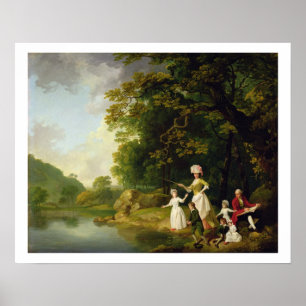 Pôster George e Mary Browne com seu filho cinco mais velh