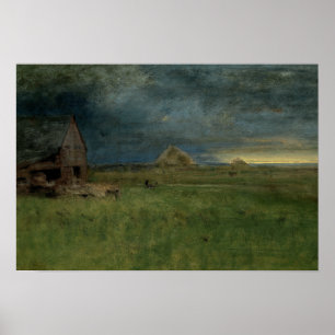 Poster George Inness - A Fazenda Solitário, Nantucket