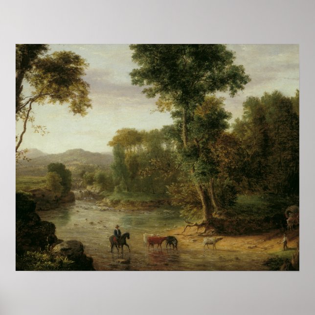 Poster George Inness - Atravessando o Ford (Frente)