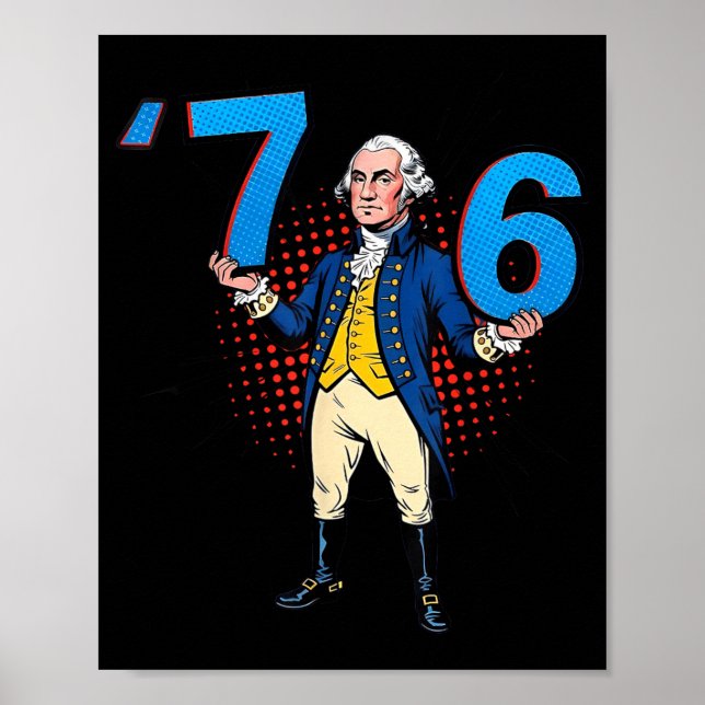 Poster George Washington 76 Expulsou Seis Sete (Frente)