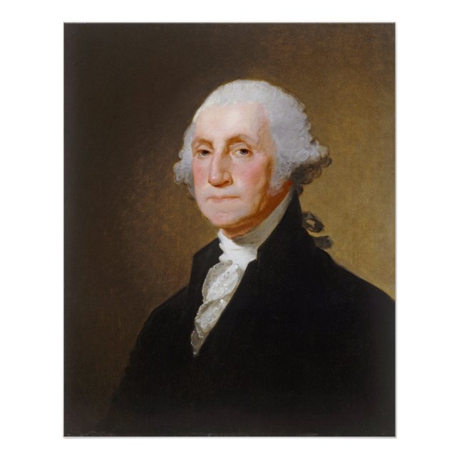 Pôster George Washington, c.1821 (petróleo na canvas) (Frente)