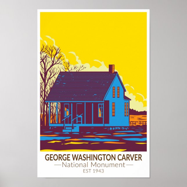 Poster George Washington Carver National Monument Vintage (Frente)