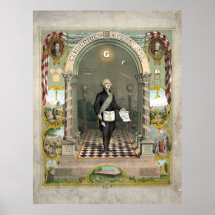 Poster George Washington como um Freemason