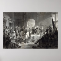 George Washington e seus generais poster/impressão